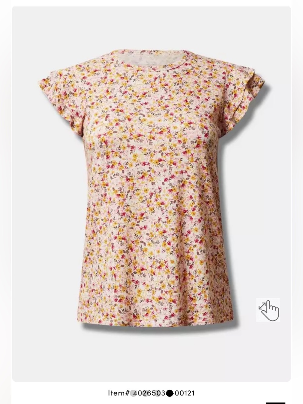 Torrid size 3 Super Soft Pink Floral Short Sleeve Tee